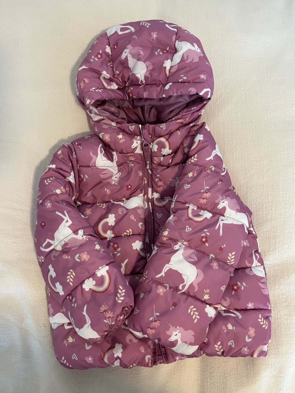 The Children's Place Pink Hooded Puffer Jacket